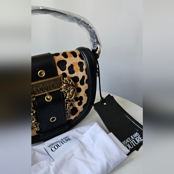 Versace Jeans Collection Leopard Print Crossbody Bag nwt - Picture 10 of 12